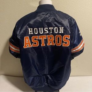Houston Astros Jacket Starter Varsity Full-Snap Navy Orange White Men’s Large